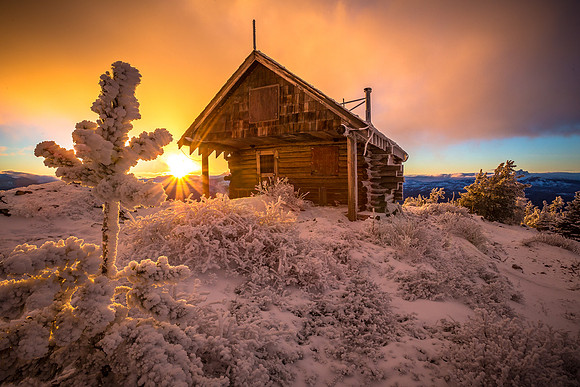 Black Butte Cabin Winter