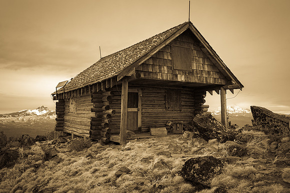 Black Butte Cabin Sepia