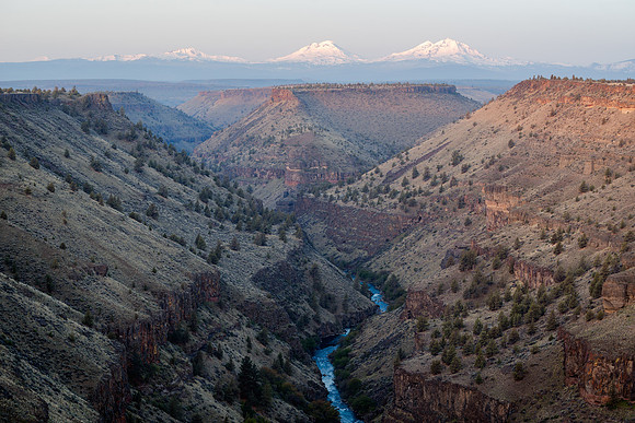Three Sisters over Middle Deschutes