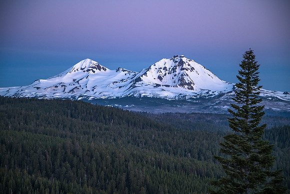 Two Sisters Morning Alpenglow