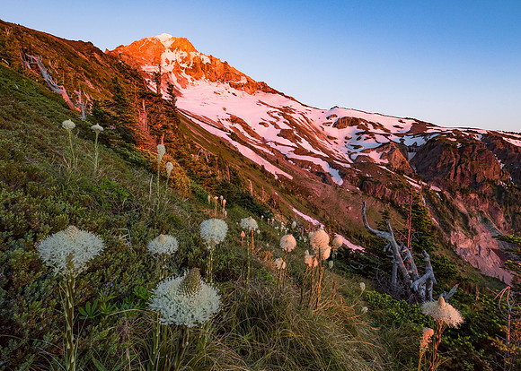 Mount Hood Smoky Sunset Light
