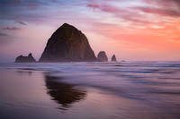 Haystack Rock Sunset Glow