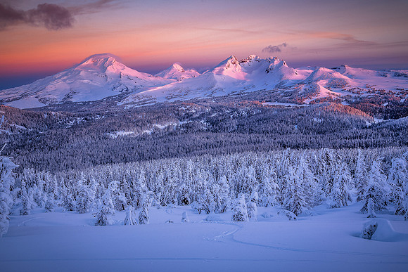 Three Sisters Winter View