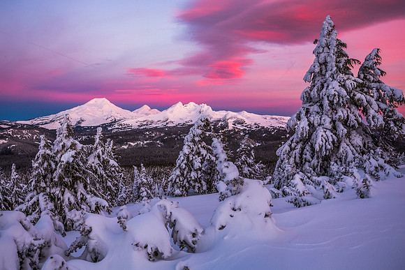 Tumalo Mountain Winter Sunrise