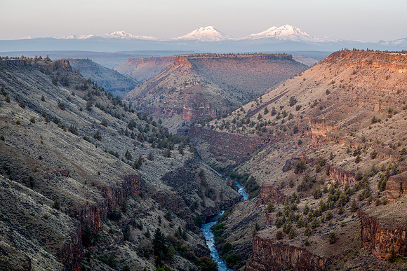 Three Sisters over Middle Deschutes
