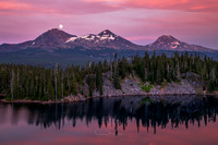 Three Sisters Sunset Moonrise