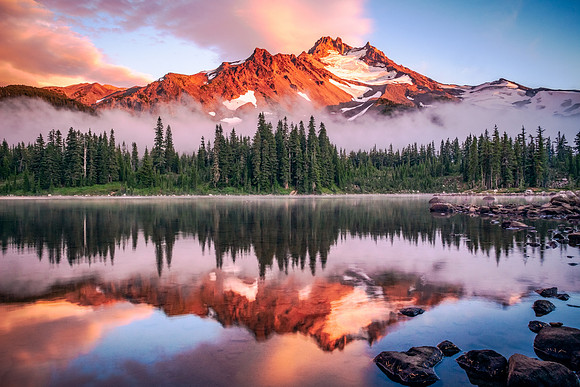 Scout Lake Red Sunset