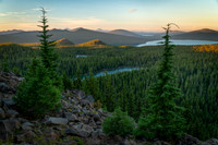 PCT sunset view from Cowhorn Mountain